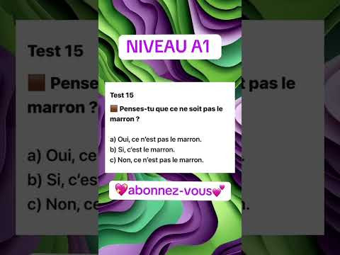 Test 15 NIVEAU A1 #французскийпополочкам #урокифранцузького #французский #education #fran&ccedil;ais