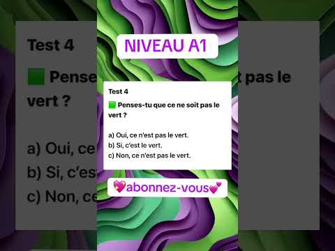 Test 4 NIVEAU A1 #французскийпополочкам #урокифранцузького #французский #education #français Test 4 NIVEAU A1 #французскийпополочкам #урокифранцузького #французский #education #français