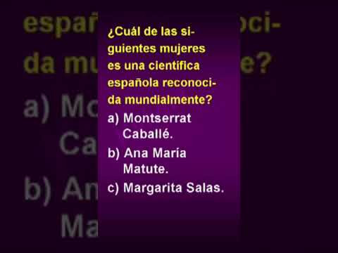 &iquest;Cu&aacute;l de las siguientes mujeres es una cient&iacute;fica espa&ntilde;ola reconocida mundialmente?