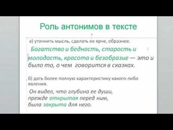 10 класс РЯ 2-я неделя  Синонимы, антонимы