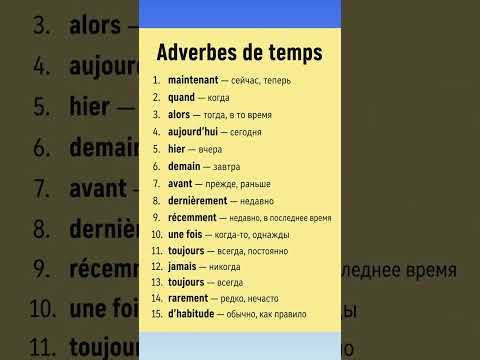 Adverbes de temps #французский #французскийснуля #французскийонлайн #французскийпополочкам