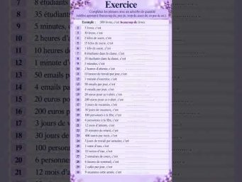 Exercice #французскийпополочкам #урокифранцузького #французский #education