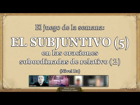 El juego de la semana: El subjuntivo en las oraciones subordinadas de relativo (2) El juego de la semana: El subjuntivo en las oraciones subordinadas de relativo (2)