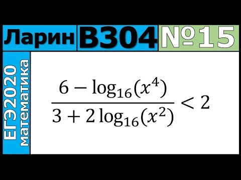Разбор Задания №15 из Варианта Ларина №304 ЕГЭ-2020. Разбор Задания №15 из Варианта Ларина №304 ЕГЭ-2020.