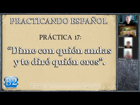 Práctica 17 (B2): "Dime con quién andas y te diré quién eres". Práctica 17 (B2): "Dime con quién andas y te diré quién eres".