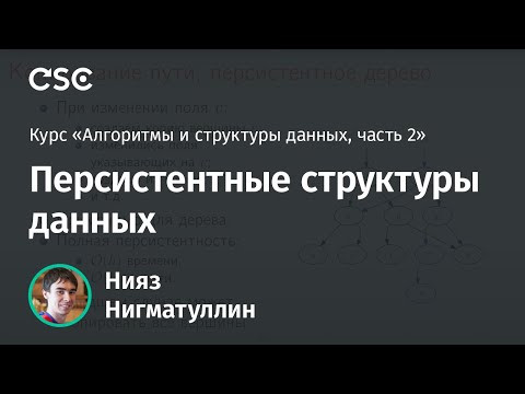 Лекция 13. Персистентные структуры данных Лекция 13. Персистентные структуры данных