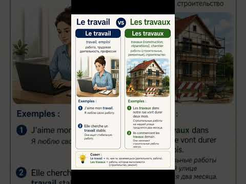 Travail = работа - travaux = ремонт #французский #урокифранцузького #урокифранцузского Travail = работа - travaux = ремонт #французский #урокифранцузького #урокифранцузского