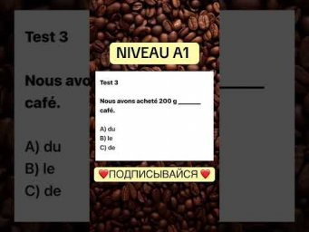 Test 3 NIVEAU A 1 #французскийснуля #французскийонлайн #французскийпополочкам #учитьфранцузский