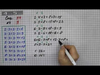 Страница 94 Задание 9 &ndash; Математика 2 класс Моро М.И. &ndash; Учебник Часть 2