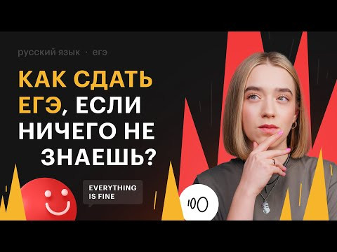 Как сдать ЕГЭ по русскому языку, если ничего не знаешь?