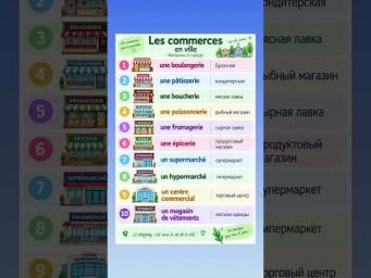 Commerces en ville #французский #французскийпополочкам #урокифранцузского #учитьфранцузский