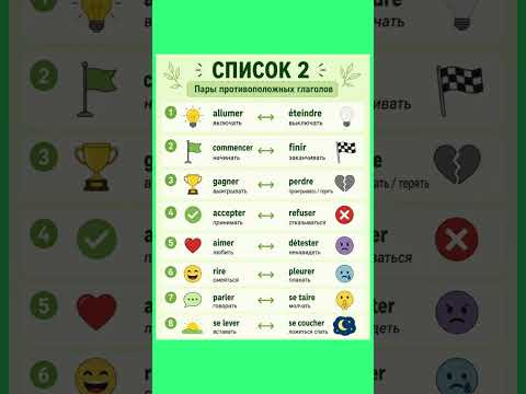 Противоположные глаголы #французский #французскийснуля #французскийонлайн #урокифранцузского #франц
