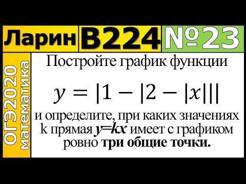 Задание 23 из Варианта Ларина №224 ОГЭ-2020.