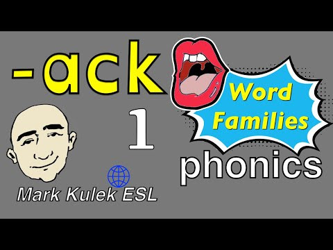 Word Families -ack (phonics) #1 | Mark Kulek - ESL Word Families -ack (phonics) #1 | Mark Kulek - ESL