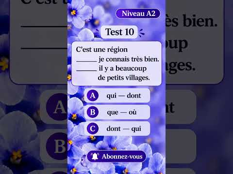 Test 10NIVEAU A2 #французскийпополочкам #урокифранцузького #французскийонлайн #грамматикафранцузский