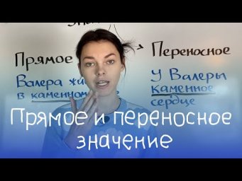 Прямое и переносное значение слова