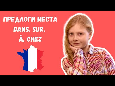 Предлоги места DANS, SUR, &Agrave;, CHEZ. Французский для детей. Французский для начинающих.