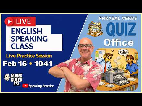 Phrasal Verbs: Office Problems. Learn English with Mark Kulek ESL (Live Stream Class) Phrasal Verbs: Office Problems. Learn English with Mark Kulek ESL (Live Stream Class)