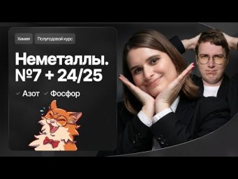 11. Химия неметаллов. Азот и фосфор | Полугодовой курс | Степенин и Дацук