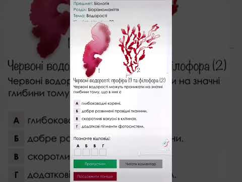 Тест з ботаніки. Запитання 1. Більше відео на моєму каналі та instagram alexbiology