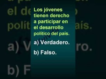 Los j&oacute;venes tienen derecho a participar en el desarrollo pol&iacute;tico del pa&iacute;s.