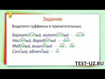 Понятие о приставке и суффиксе. Образование слов с помощью приставок и суффиксов