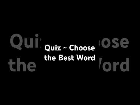 Quiz: Choose the Best Word (lunch)  #MarkKulekESL #Vocabulary