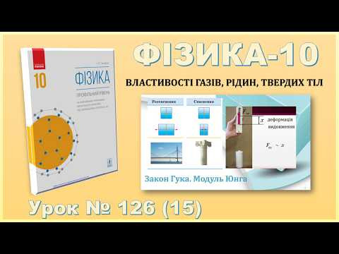 ФІЗИКА-10 | Урок 126 (15) | Закон Гука. Модуль Юнга.Пружність і пластичність