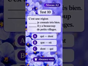 Test 10NIVEAU A2 #французскийпополочкам #урокифранцузького #французскийонлайн #грамматикафранцузский