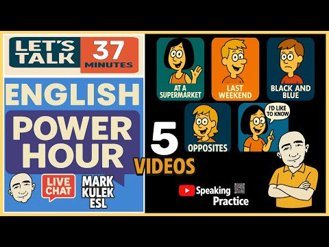 Learn English &rarr; 5 Video Lessons + Live Chat with Mark Kulek