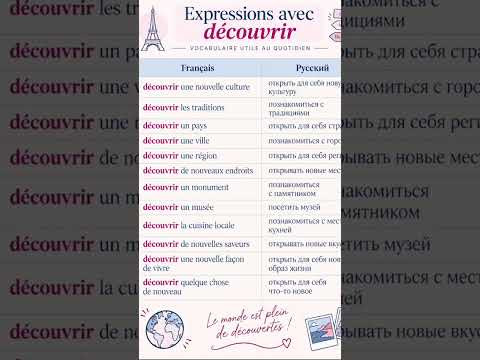 D&eacute;couvrir : expressions utiles #французский #французскийснуля #французскийпополочкам #учитьфранцузск
