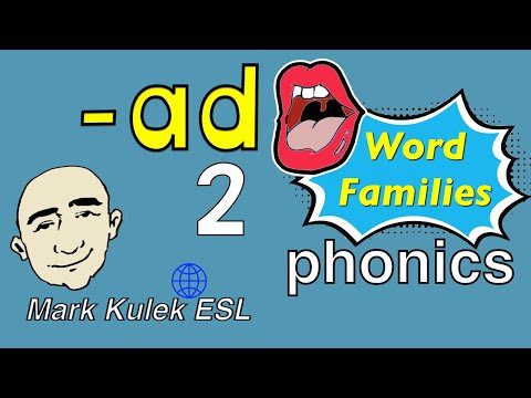 Word Families - ad (phonics) #2 | Mark Kulek - ESL