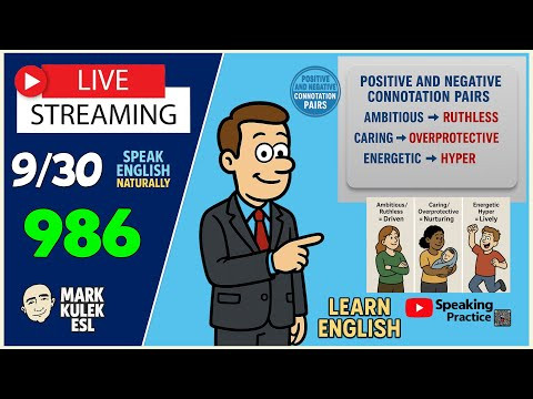 Learn English → Live Stream English Class with Mark Kulek ESL Learn English → Live Stream English Class with Mark Kulek ESL