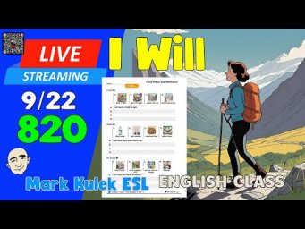 I Will - future actions | Live Stream English Class #820 with Mark Kulek ESL