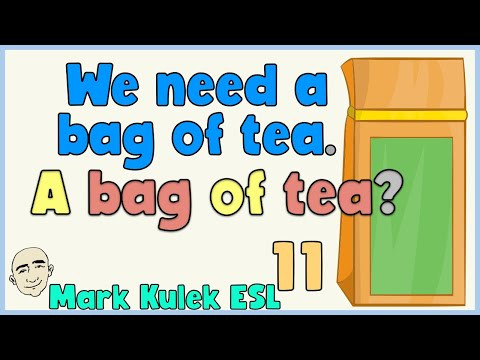 Shopping List (partitives - how to count food) | English speaking practice - Mark Kulek ESL
