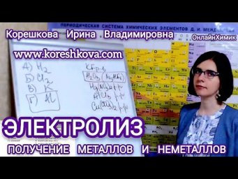 Задание 20 ЕГЭ ХИМИЯ 2027 &bull; Получение простых веществ Электролизом &bull; Корешкова Ирина ОнлайнХимик