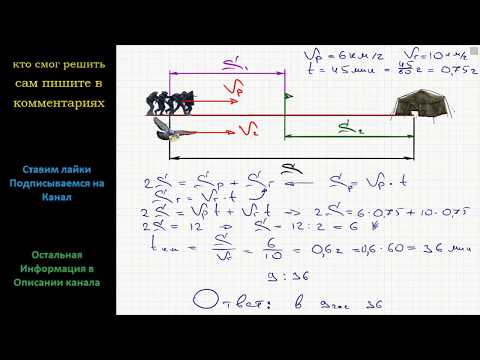 Математика Ротная колонна движется по направлению к штабу со скоростью 6 км/час. В 9.00 командир