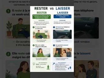Rester vs Laisser #французский #французскийснуля #французскийонлайн #французскийпополочкам