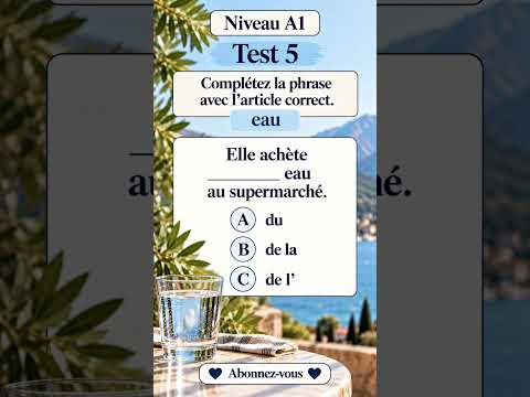 Test 5 NIVEAU A1 #французскийпополочкам #урокифранцузького #французский #грамматикафранцузский