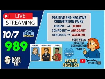 Learn English &rarr; Live Stream English Class with Mark Kulek ESL