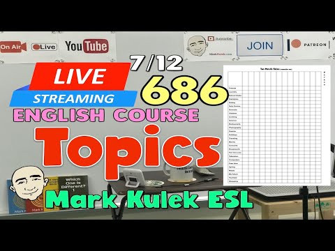 Topics & Possessive Adjectives | Live Stream English Class - #686 | Mark Kulek ESL