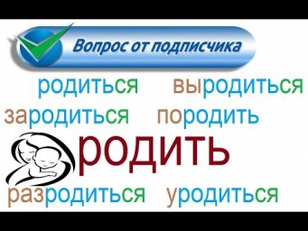 № 764 РОДИТЬ /  учим русские глаголы с приставками.