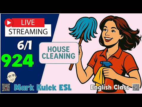 House Cleaning - 9 Phrasal Verbs | Speak English Naturally - LiveStream Class House Cleaning - 9 Phrasal Verbs | Speak English Naturally - LiveStream Class