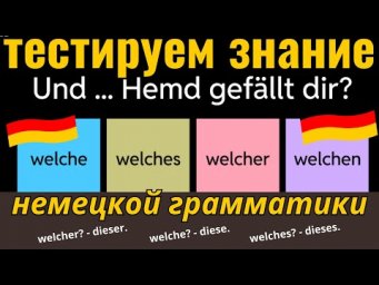 НЕМЕЦКИЙ ЯЗЫК. ПРОТЕСТИРУЙ СВОЙ НЕМЕЦКИЙ. ПРОВЕРЬ СВОИ ЗНАНИЯ НЕМЕЦКОЙ ГРАММАТИКИ. WELCHER? - DIESER