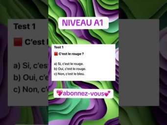 Test 1 NIVEAU A1 #французскийпополочкам #урокифранцузького #французский #education #fran&ccedil;ais