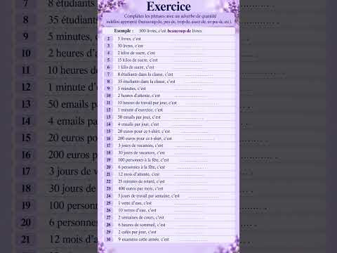 Exercice #французскийпополочкам #урокифранцузького #французский #education Exercice #французскийпополочкам #урокифранцузького #французский #education