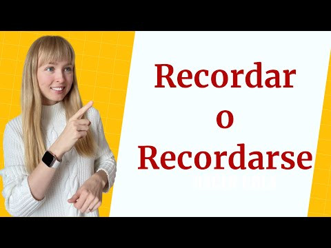 Глаголы RECORDAR RECORDARSE вспоминать в испанском