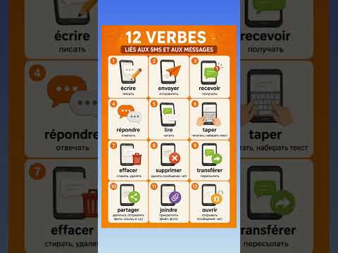 Глаголы для SMS #французскийязык #французскийпополочкам #урокифранцузского #учебникфранцузского
