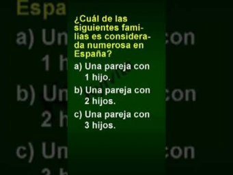 &iquest;Cu&aacute;l de las siguientes familias es considerada numerosa en Espa&ntilde;a?
