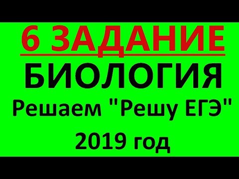 1 серия 6 номер биология егэ решу 2019 биология онлайн